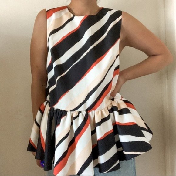 C/MEO Collective Striped Peplum Top - Picture 3 of 8